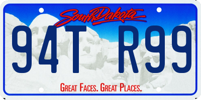 SD license plate 94TR99