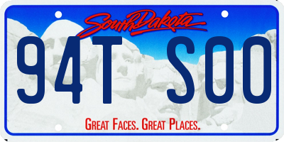 SD license plate 94TS00