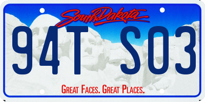 SD license plate 94TS03