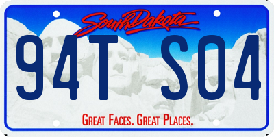 SD license plate 94TS04