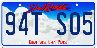 SD license plate 94TS05