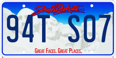 SD license plate 94TS07