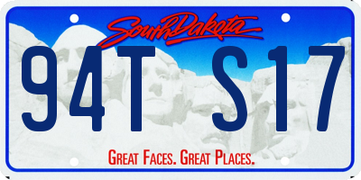 SD license plate 94TS17