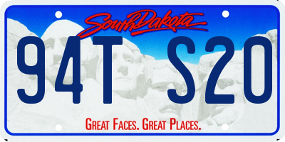 SD license plate 94TS20