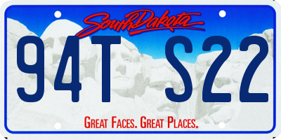 SD license plate 94TS22