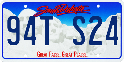 SD license plate 94TS24