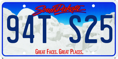 SD license plate 94TS25