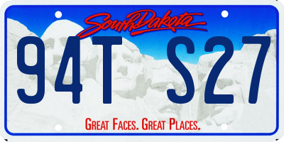 SD license plate 94TS27