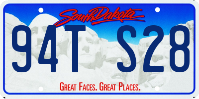 SD license plate 94TS28