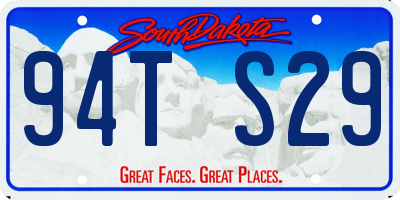 SD license plate 94TS29