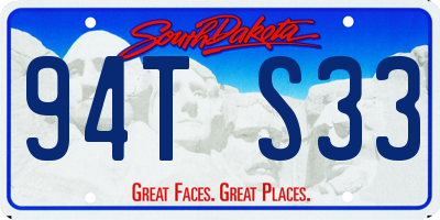 SD license plate 94TS33