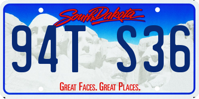 SD license plate 94TS36