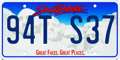 SD license plate 94TS37