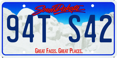 SD license plate 94TS42