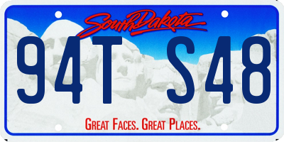 SD license plate 94TS48