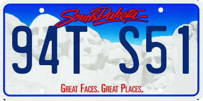 SD license plate 94TS51