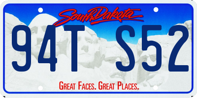 SD license plate 94TS52