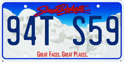 SD license plate 94TS59