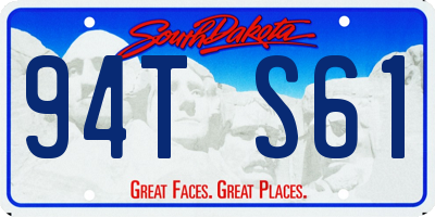 SD license plate 94TS61