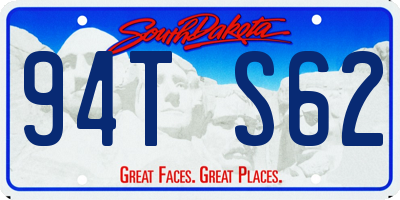 SD license plate 94TS62