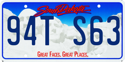 SD license plate 94TS63