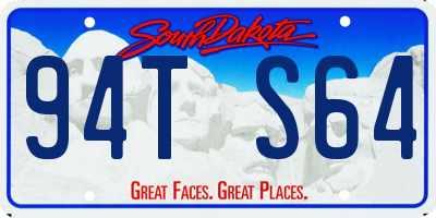SD license plate 94TS64