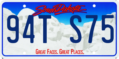 SD license plate 94TS75