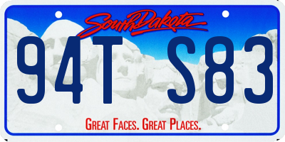 SD license plate 94TS83