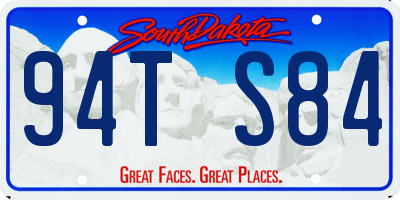 SD license plate 94TS84
