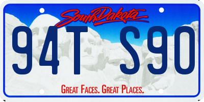 SD license plate 94TS90