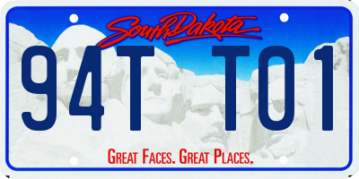 SD license plate 94TT01