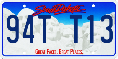 SD license plate 94TT13