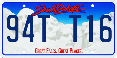 SD license plate 94TT16