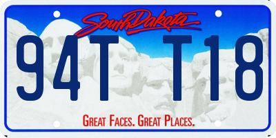 SD license plate 94TT18