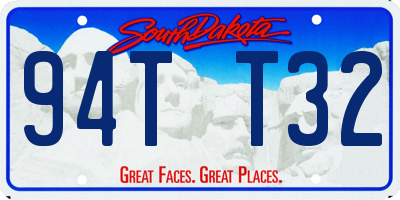 SD license plate 94TT32