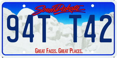 SD license plate 94TT42