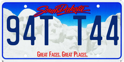 SD license plate 94TT44