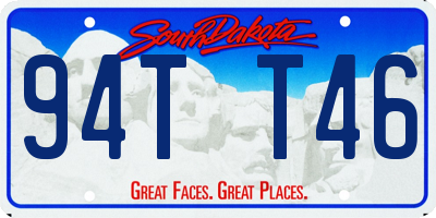 SD license plate 94TT46