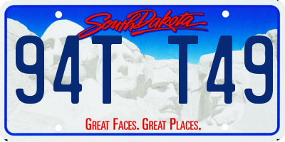 SD license plate 94TT49