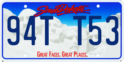 SD license plate 94TT53