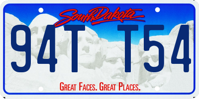 SD license plate 94TT54