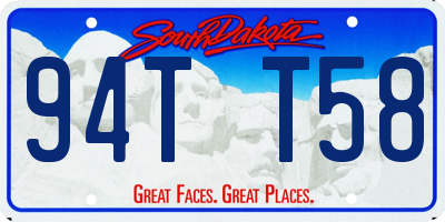 SD license plate 94TT58