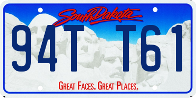 SD license plate 94TT61