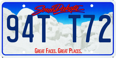 SD license plate 94TT72