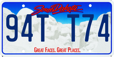 SD license plate 94TT74