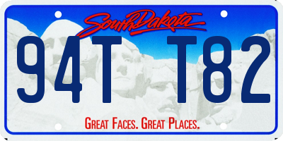 SD license plate 94TT82