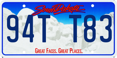SD license plate 94TT83
