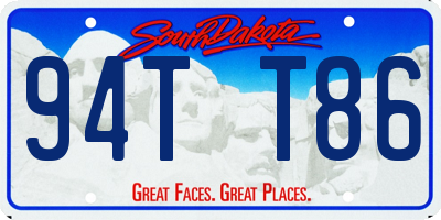 SD license plate 94TT86
