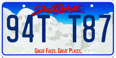 SD license plate 94TT87