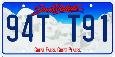 SD license plate 94TT91